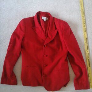 Liz Claiborne RED Blazer Small Wool Vintage
